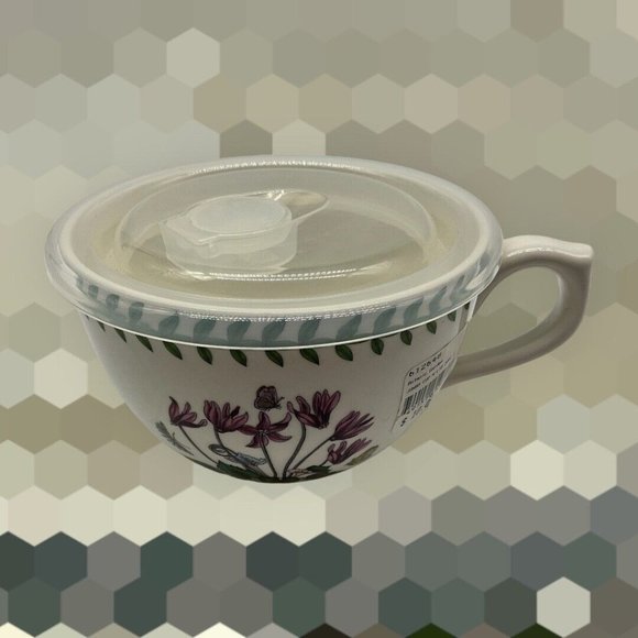 Port Meiron Botanic Garden Jumbo Cup with Lid 20 Oz Cyclamen Motif Drinkware - Picture 4 of 14